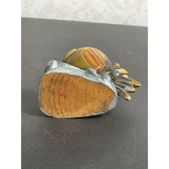 Hand-Carved and Painted Vintage Fish Figurine Vase Decor - Picture 5 of 6